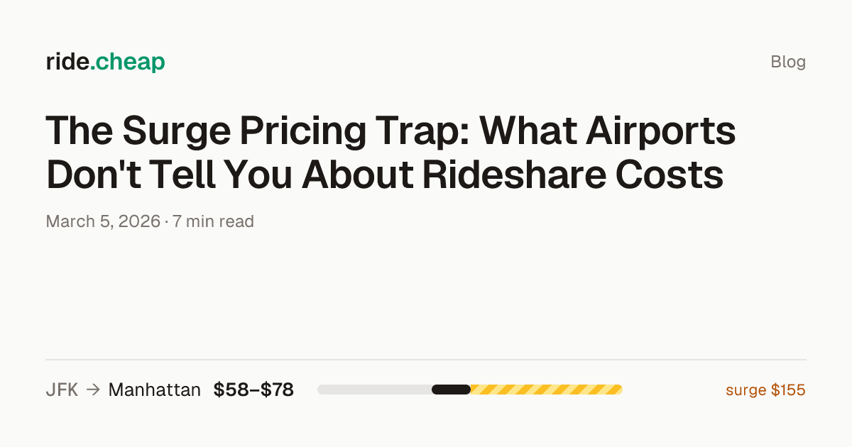The Surge Pricing Trap: What Airports Don't Tell You About Rideshare ...